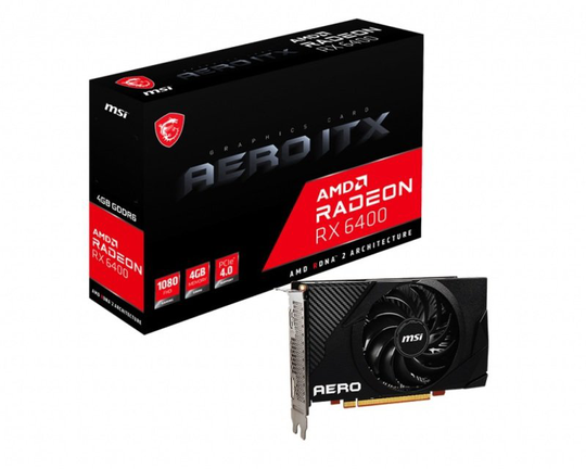 MSI Radeon RX 6400 AERO ITX 4GB Graphics Card