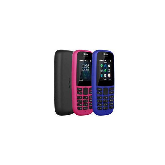 (Unlocked, Black) Nokia 105 (2019) Dual Sim | 4MB | 4MB RAM