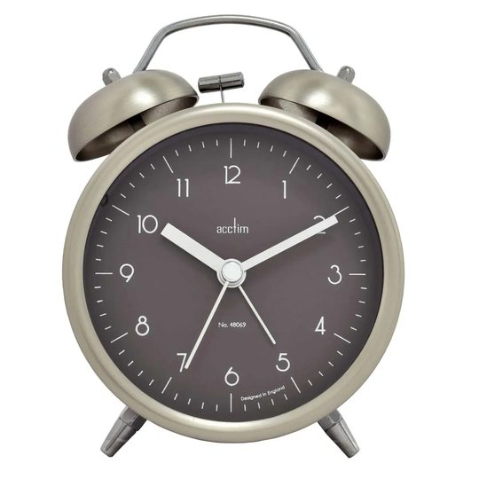 Acctim Askel Bell Alarm Clock - Grey
