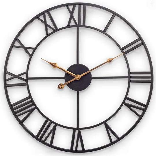 Oversized Verdigre 62cm Silent Wall Clock