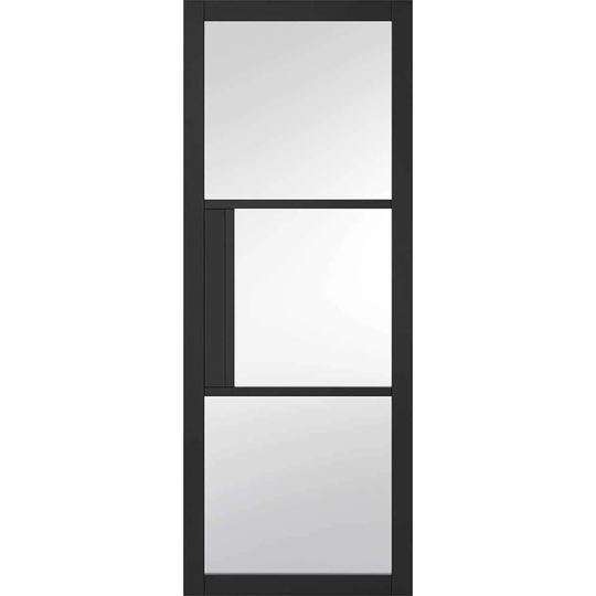 LPD (W) 30 inch Black Tribeca Glazed 3L Internal Door