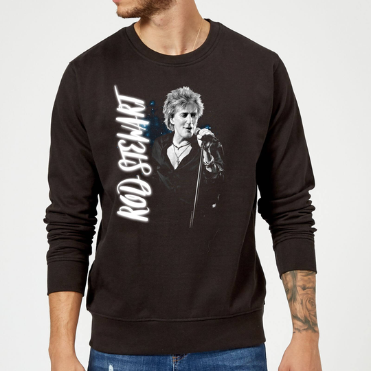 Rod Stewart Poster Sweatshirt - Black - L - Black
