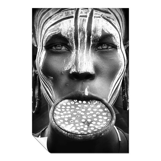 Panther Print Fine Art Prints Black & White African Woman Tribal Beauty Artistic Unframed Poster, Pictures For Home Walls, Bedroom, Living Room & Bath