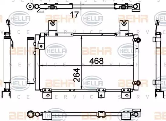 Condenser Air Conditioning 8FC351310-741 by BEHR