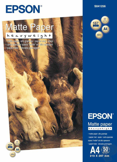 Epson HeavyWeight A4 167 gsm White Matte Photo Paper - 50 Sheets