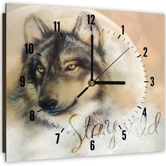 Wolf 2 Silent Wall Clock