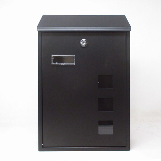 (Black) Buckingham Large Steel Lockable Post Box