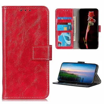 Motorola Moto G52 Wallet Case with Magnetic Closure - Red