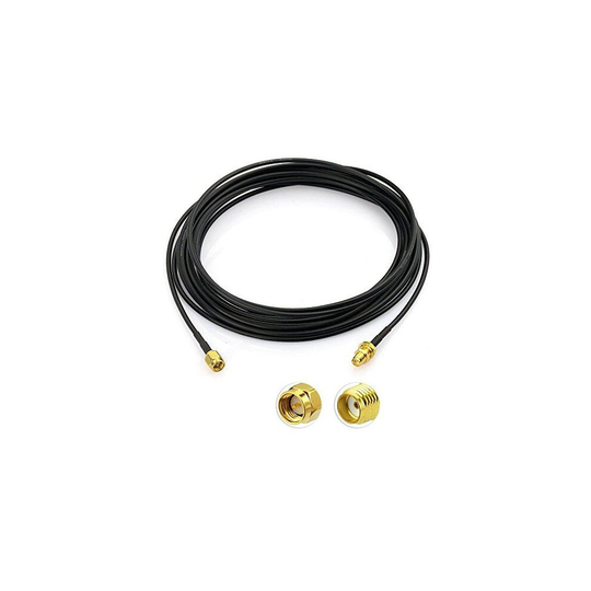 Eightwood SMA Extension Cable SMA Female BulkHead to Male Straight Adapter Extension Cable RG174 16.5ft 5m for 4G Antenna SMA WiFi Antenna Huawei 2G