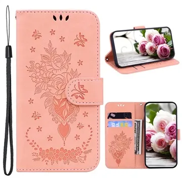 Roses Series Motorola Moto E32 Wallet Case - Pink