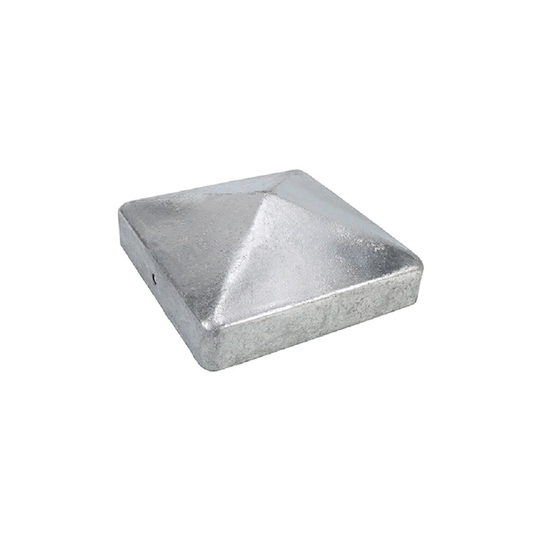 100mm Hot Dipped Galvanised Fence Post Cap Pyramid Shape Long Life Protection
