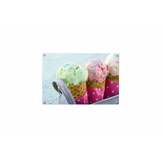 Ice Cream Magnetic Wall Mounted Photo Memo Board