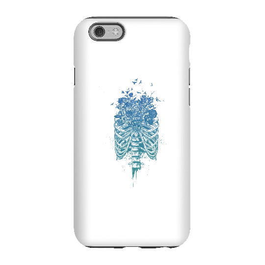 Balazs Solti Ribcage And Flowers Phone Case for iPhone and Android - iPhone 6 - Tough Case - Gloss