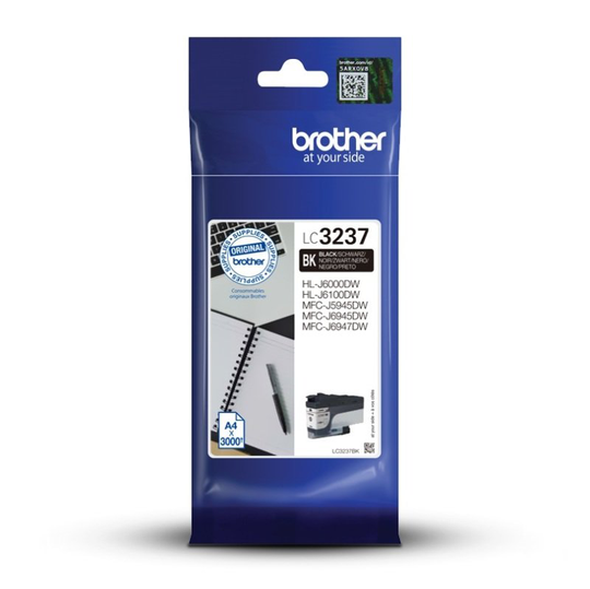 Brother LC3237BK Black High Yield Ink Cartridge
