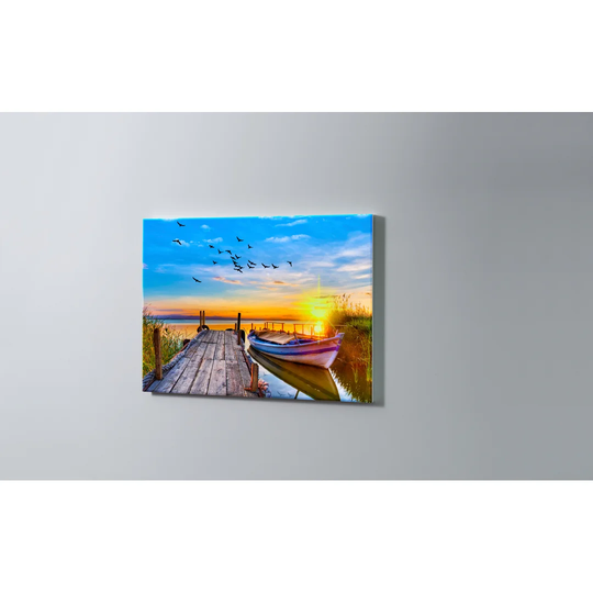 Lake Boat Magnetic Wall Mounted Cork Board
