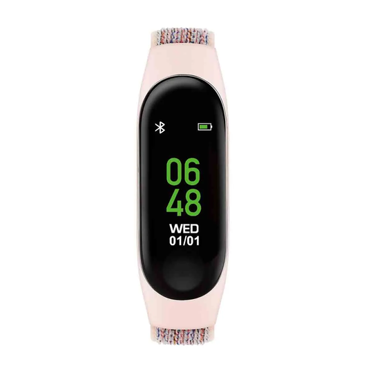 Tikkers Series 1 Pink Velcro Strap Activity Tracker With Colour Touch Screen And Up To 7 Day Battery Life Tks01-0016