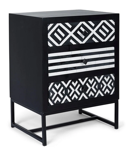 Mascotte 3 Drawer Bedside Table