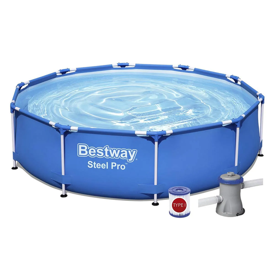 Bestway Steel Pro 10' X 30"/3.05M X 76Cm Frame Swimming Pool Set