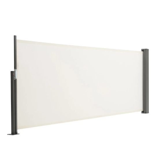 Livingandhome 3 x 1.2m Outdoor Retractable Side Awning - Beige