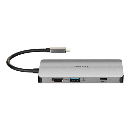 D-link 8-in-1 Usb-c Hub With Hdmi/Ethernet/Card Reader/Power Delivery