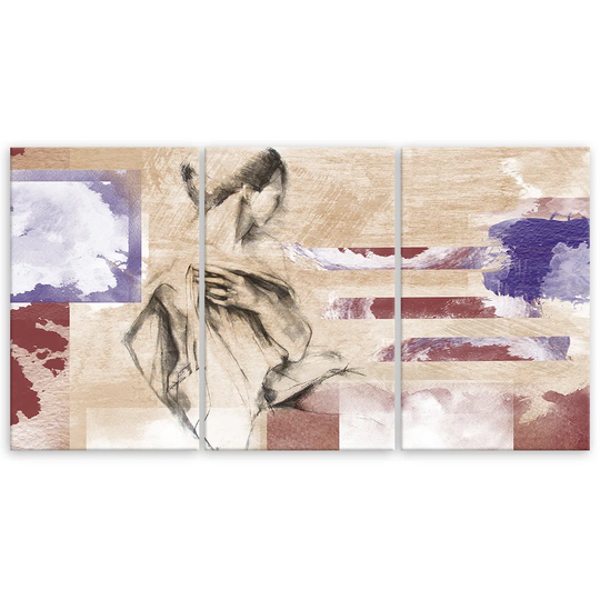 Canvas Print Female Abstraction Beige
