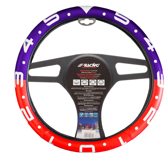 Simoni Racing Steering Wheel Cover Clock - 37-39cm - Multi-color Eco-Leather SR CVT67