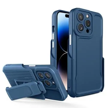 Explorer Series iPhone 14 Pro Max Hybrid Case with Belt Clip - Dark Blue