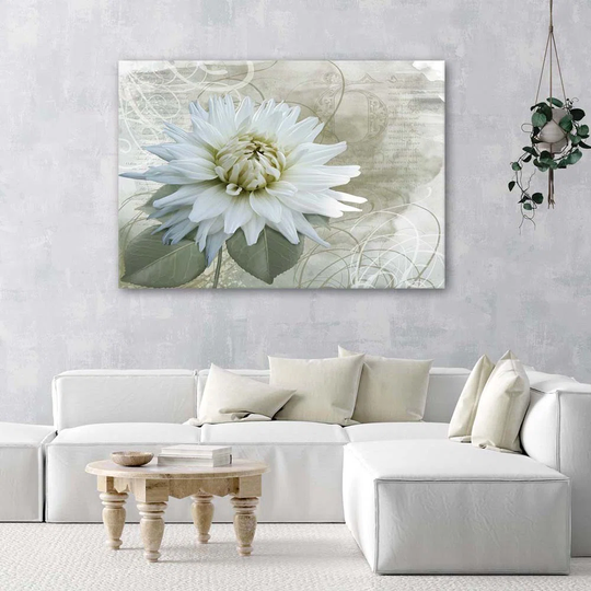 Canvas Print Vintage Beige Flower