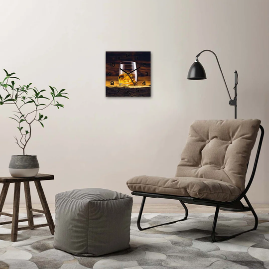 Jersain Bourbon in a Glass Silent Wall Clock