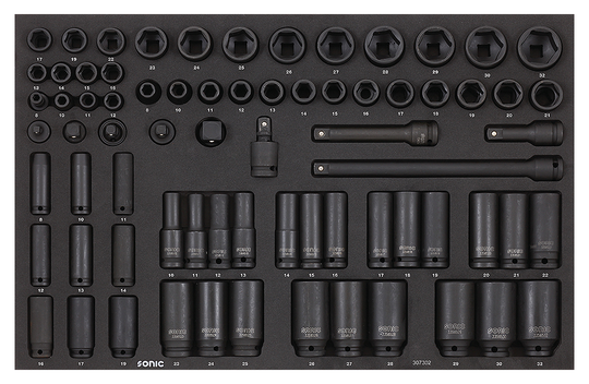 Sonic Power Socket Set 3/8" & 1/2", 72 Piece 307302
