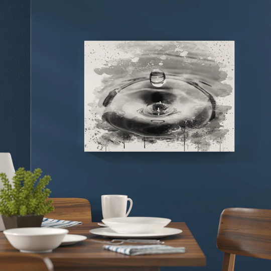 'Water Droplet Rain Abstract Art' Graphic Art Print Poster