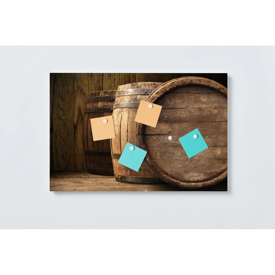 Barrels Magnetic Wall Mounted Cork Board