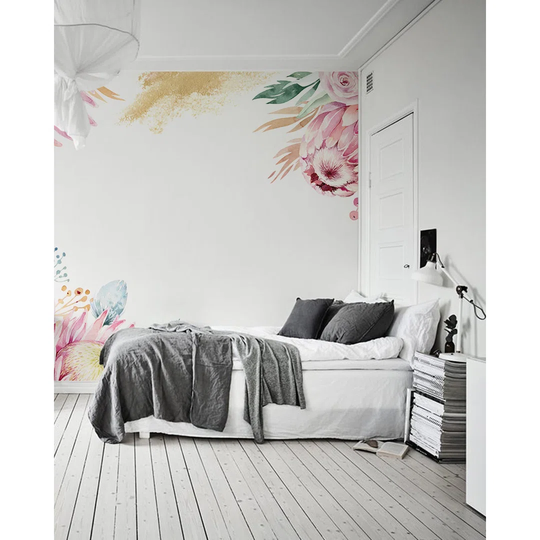 Walllpaper Roll 360X250cm Kitchen Livingroom Bedroom Mural Decoration Wallpaper Material With Print - Pale Floral