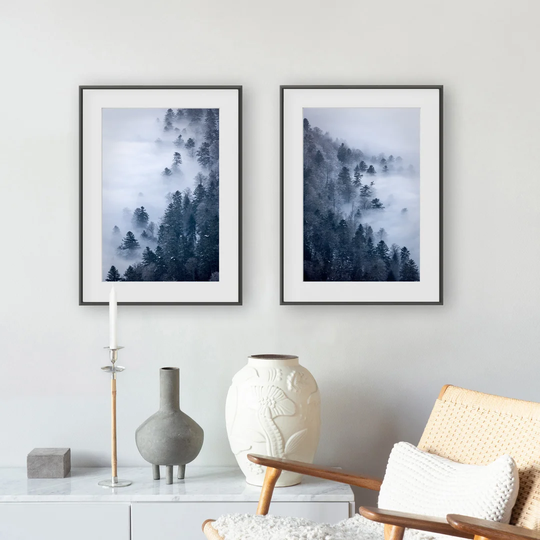 Mountains Diptych - 2 Piece Picture Frame Photograph Print Set on Paper
