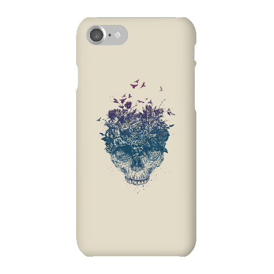 Balazs Solti Skulls And Flowers Phone Case for iPhone and Android - iPhone 7 - Snap Case - Gloss