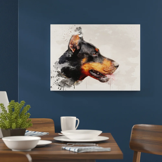 'Doberman Dog' Graphic Art Print Poster