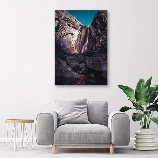 Canvas Print Waterfall Rocks Nature
