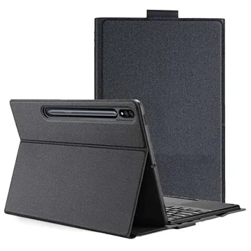 Dux Ducis Samsung Galaxy Tab S7+/S8+ Bluetooth Keyboard Case - Black