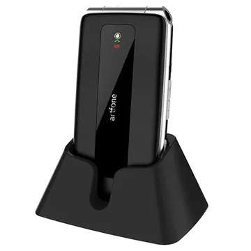 Artfone F20 Senior Flip Phone - 2G, Dual SIM, SOS - Black
