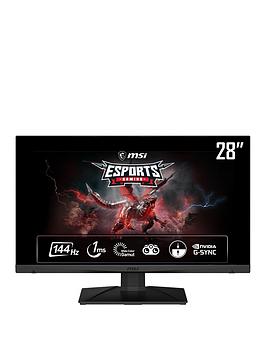 Msi Optix Mag281Urf 28 Inch, 4K Ultra Hd, 144Hz, Hdmi 2.1, Rapid Ips, G-Sync Compatible, Flat Console Gaming Monitor