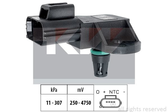 Air Pressure Sensor, height adaptation Made in Italy - OE Equivalent 493205 KW 493205
