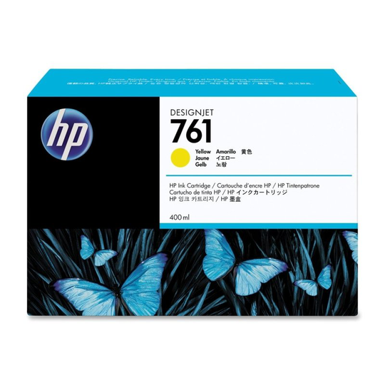 HP 761 Yellow Original Ink Cartridge - Standard Yield 400ml - CM992A