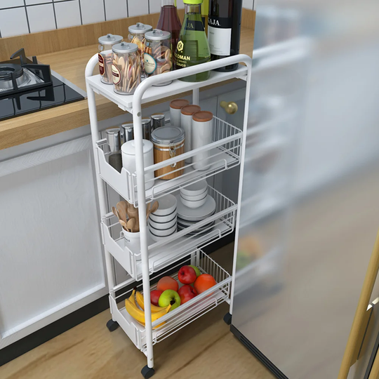 4 Shelf Rolling Utility Carts