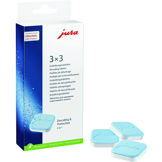 Jura Decalcifying Tablets 3x3 (9 pieces)