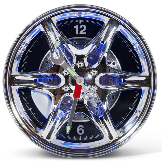 Ingenious Neon LED Wheel Rim Wall Clock