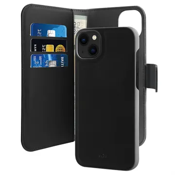 Puro 2-in-1 iPhone 13/14 Magnetic Wallet Case - Black