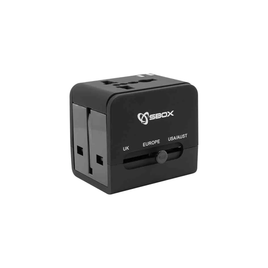 SBOX UNIVERSAL TRAVEL ADAPTER + USB