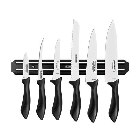 Tramontina 7 Pcs. Kitchen Knife Set with Magnetic Rack