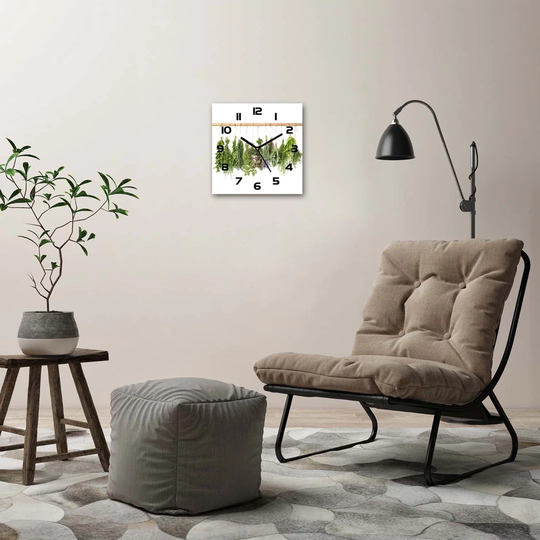 Jimmia Herbs on a String Silent Wall Clock