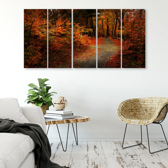 Canvas Print Forest Autumn Leaves Nature